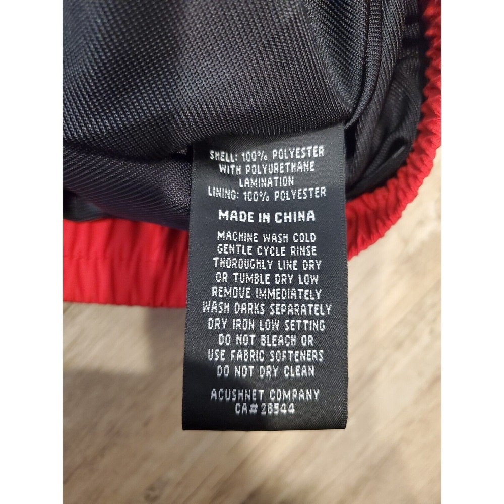 DRYJOYS by FootJoy Mens Golf Wind Rain Jacket S/S 1/4 Zip Sz XL Red Black - Picture 13 of 13